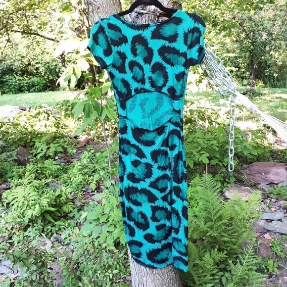 𝅺EMERALD Green Wild Leopard Dress - Picture 2 of 2